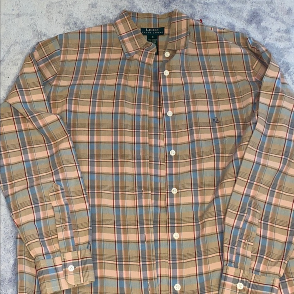 Lauren Ralph Lauren plaid button down shirt